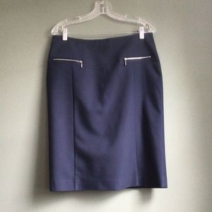 NWT Olsen Navy Blue Pencil Skirt Sz 10